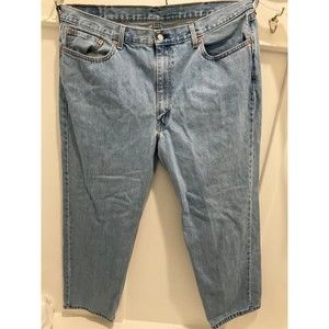 LEVI'S STRAUSS & CO 550  MEN'S DARK BLUE RELAXED FIT TAPERED LEG JEANS 42 X 32